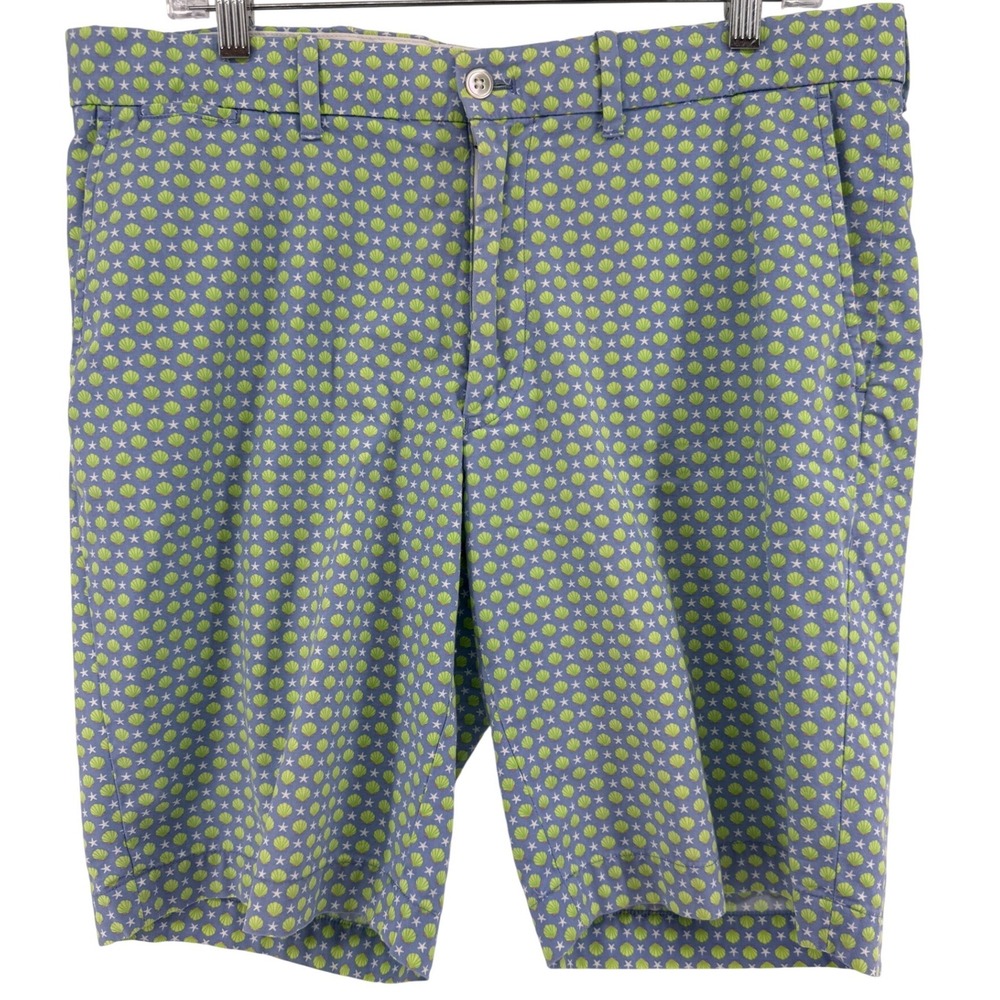 Polo Golf Ralph Lauren Men's Size 34 Shorts Sea Shell Starfish Print Blue Green